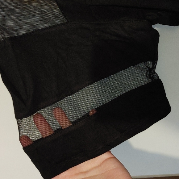 Black Mesh Crop Top - Picture 11 of 11
